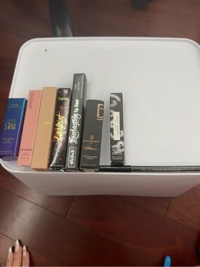 Assorted New Lip Products Lot - Black, Pink, Peach & Blue Packaging